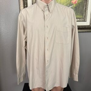 Dockers Beige Casual Button Down Shirt